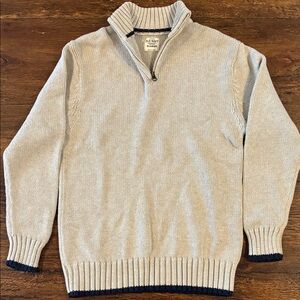 Old Navy Men's Oatmeal 1/4-Zip Sweater